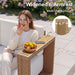 Patio Furniture Set, 6 Piece Outdoor Wicker Sofa, Yellow/Beige