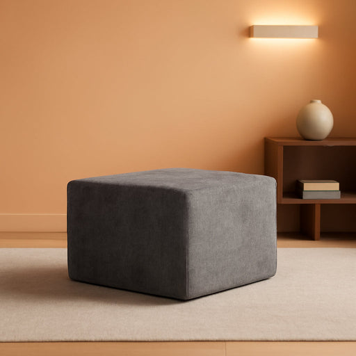 Ottoman for Modular Sectional Cloud Couch, Chenille Deep Seat Boneless Couch for Living Room, Bedroom and Apartment, No Assembly Required, DIY Combination, Dark Grey