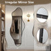 Irregular Mirror 63"X24" Cloud Vanity Mirror Wall Decor, Black