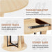 Extendable round Dining Table for 4-6-8, 43.3-59In Expandable Dining Table with Storage Shelf, Space Saving Circle Oval Kitchen Table with Leaf for Dining Room, Natural Oak