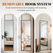 47"X14" Full Length Door Mirror, Full Body Mirror, Black