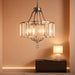 Modern Crystal Chandeliers round 4-Light Large Brushed Nickel Pendant Lighting Fixture for Dining Room Living Room Kitchen Island Bedroom Hallway Hall Foyer, 15.7"