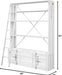 Cargo Bookshelf & Ladder (TV Stand) in White