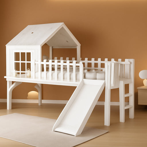 Premium SolidWood TwinXL Loft Bed With SlidingRails