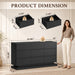 9 Drawer Dresser with LED Light, Dresser with Charging Station
