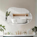 Irregular Wall Mirror,27X20 Asymmetrical Frameless Bathroom Mirror