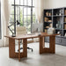 63" Long Large Wood Desks, Solid Wood Office Desk, Farmhouse Executive Computer Desk, Home Office Workstaticon, Work Writing Table, Walnut