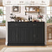 Sideboard Buffet Cabinet with Storage, Black Coffee Bar Cabinet