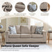 Deltona Contemporary Queen Beige Sofa Sleeper MemoryFoam