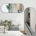 Arched Full Length Floor Mirror, Oval Full Floor Mirror, Large Wall Mounted Arched-Top Body for Living Room, Bedroom, Bathroom, Entryway, Dressing Room (Black, 64 * 21)
