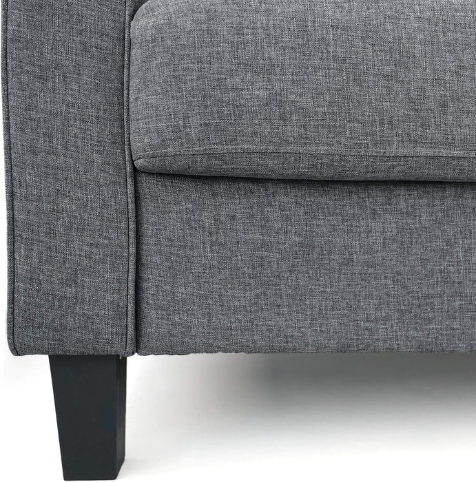 Gunmetal Modern Loveseat: Stylish and Comfortable