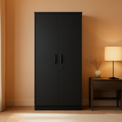 Metal Storage Cabinet-72” Tall Steel File Cabinet with Lockable Doors and Adjustable Shelves-Black Steel Storage Cabinet for Home, School, Office, Garage