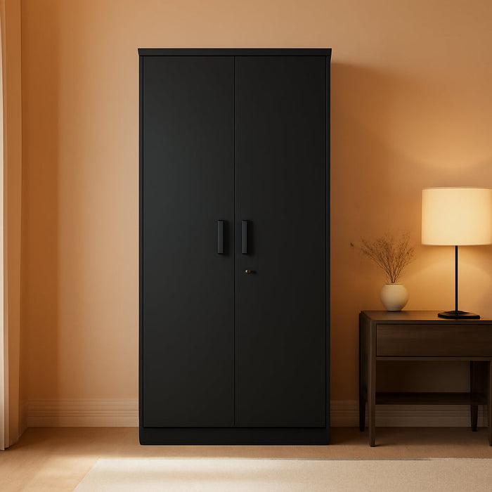 Metal Storage Cabinet-72” Tall Steel File Cabinet with Lockable Doors and Adjustable Shelves-Black Steel Storage Cabinet for Home, School, Office, Garage