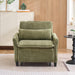 Corduroy Convertible Sofa Bed With ForestGreen Fabric