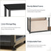 Narrow Console Table with Storage Basket, 29.5" Small Entryway Table with 3-Tier Storage Shelves, behind Couch Sofa Table, Hallway Table for Living Room, Black and Beige BB60XG01