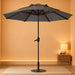 10Ft Patio Umbrella, 3 Tier Outdoor Market Table Umbrellas with 8 Fiberglass Ribs and Push Button Tilt, Windproof, Vented Canopy, UV Protection for Deck, Pool, Backyard