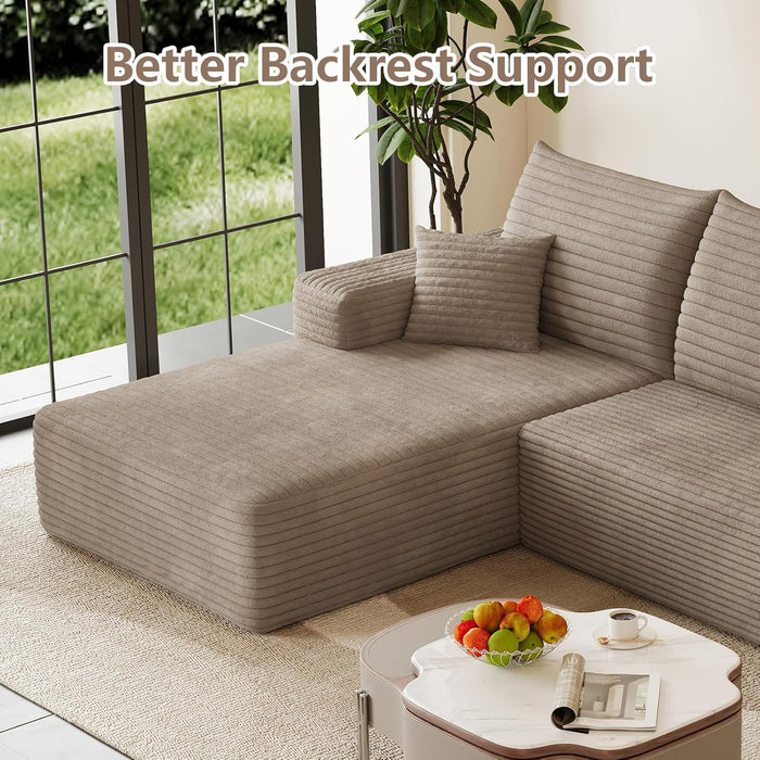 95-Inch Modular Sectional Sofa Sleeper Upholstered