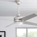 Mercer 52 In. LED Indoor Brushed Nickel Ceiling Fan with Light Kit and Remote Control