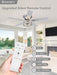 52 Inch Flush Mount Ceiling Fans with Lights Remote Control, 5 Reversible Blades Indoor Low Profile Crystal Lighting Chandelier Ceiling Fans for Bedroom Living Room (Chrome)