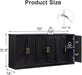 70" Modern Buffet Cabinet with 6 Doors Storage (Black)