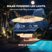10 Ft Offset Patio Umbrella with Solar Lights, LED Lighted Umbrella Outdoor Patio with Base Included, Heavy Duty Hanging Cantilever Umbrellas for Pool Deck with UV Protection&Easy Tilt, Beige