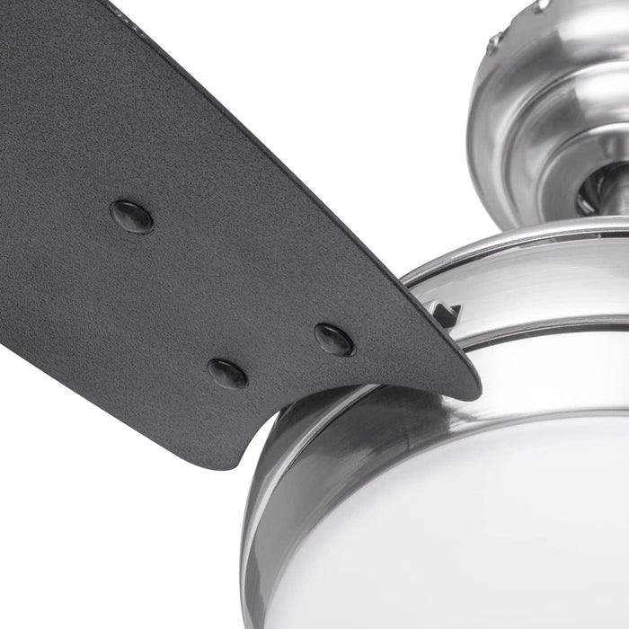 Ceiling Fans Neyo, 52 Inch Contemporary Indoor LED Ceiling Fan with Light, Remote Control, Modern High Performance Blades, Reversible Motor Model- 51803 (Brushed Nickel)