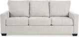 White Queen Upholstered Sleeper Sofa With GelMemoryFoam