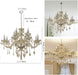 Modern Luxury K9 Crystal Chandelier, 12-Light Cognac Crystal Pendant Light,Candle Style Crystal Lamp Lighting Fixture for Dining Room,Hotels, Hall Way, Bars, Restaurants (12 Lights)