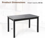 Dining Table for 4 People, 48"X 29" Kitchen Table with Wood Legs, Load 330 Lbs, Rectangular Dinner Table for Small Space, Dinette, Apartment, Living Room, Dining Room (Black)