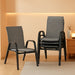Patio Chairs Set of 4, Stackable Chairs with High Back for Backyard
