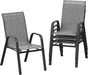 Patio Chairs Set of 4, Stackable Chairs with High Back for Backyard