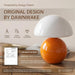 Orange Glass Mushroom Table Lamp Nightstand Bedroom