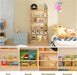 6 Tier behind the Door Bookshelf, Farmhouse Bookshelf Natural