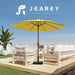 10 Ft Outdoor Patio Umbrella W/Tilt and Crank, Yellow