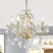 Mini Crystal Chandelier, Modern K9 Crystal Chandeliers for Dining Room, 4-Lights Gold Pendant Ceiling Light Fixture for Entryway Kitchen Island Bathroom Bedroom Living Room, H 21" X W 17.7"