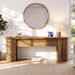 63-Inch Low Console Table, Farmhouse Wooden Entryway Table, Narrow Long Sofa Table behind Couch for Living Room, Entrance, Hallway