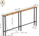 70" Narrow Console Sofa Table - Power Outlets & 2 USB Ports, Metal Frame, Rustic Brown, Perfect for Hallway, Office, and behind Sofa - Easy Assembly, 4.9' Extension Cord Included