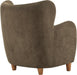 Brown Velvet Wingback Upholstered Chair Living Room