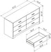 Wooden 5/6 Drawer Dresser, Wide Modern Chest of Drawers, Organizer with Storage Drawers for Living Room Bedroom Hallway Closet (White, 6 Drawers)