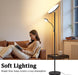 Floor Lamp-42W/4200Lm Super Bright Floor Lamp,Dimmable 2-In-1 LED Floor Lamp for Bedroom,Torchiere Floor Lamps with Remote & Touch Control,69" Tall Standing Lamp for Living Room,Office,Reading,Black