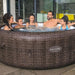 Saluspa St Moritz Airjet 5 to 7 Person Inflatable Hot Tub round Portable Outdoor Spa with 180 Airjets and Energysense Energy Saving Cover