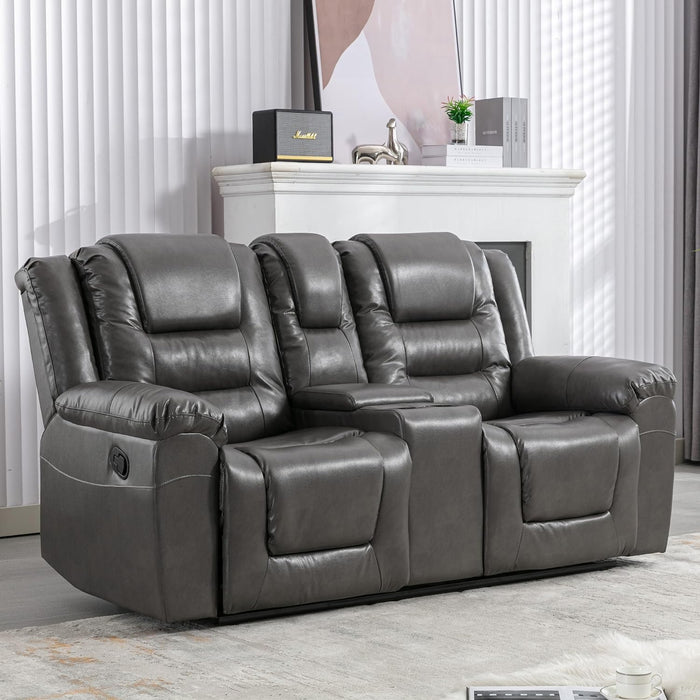 67" Brown Recliner Loveseat - Manual