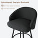 25.4″ 360° Swivel Bar Stools Set of 2 for Kitchen Island, Black