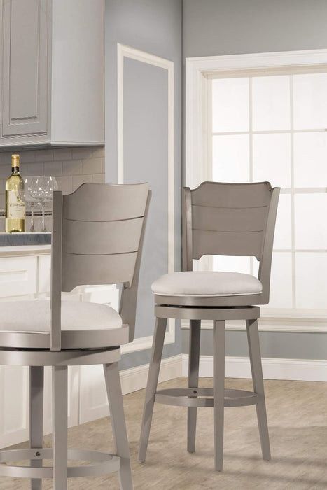 Clarion Swivel Counter Height Stool, Distressed Gray