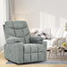 Grey Power Recliner with Massage & Heat