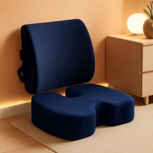 Seat Cushion and Lumbar Support for Office Chair, Desk Chair Cushion, Memory Foam Office Chair Cushion, Non Slip Sitting and Back Pillow for Gaming, Car Seat Cushion, Chair Pad, XL