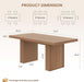 70.8" Dining Table for 6 8 10, Modern Dining Room Table with Storage, Wood Kitchen Table with Fluted Legs, Dinner Tables for Kitchen Dining Room,Nut-Brown