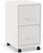 2-Drawer Vertical Mobile File Cabinet, Letter Size, Pearl White, 18-Inch-D (19634)