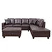 Sectional Sofa, Free Combination Sectional Couch, Small L Shaped Sectional Sofa, Modern Sofa Set for Living Room, Brown(Without Ottoman)