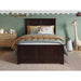 Charlotte Espresso Black Solid Wood Frame Twin Low Profile Platform Bed with Matching Footboard